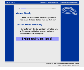anker.com: Willkommen bei www.anker.com!
Hier erfaehrt man, wie man zu einem sinnerfuellten Leben und einer
persoenlichen Beziehung zu Gott kommt. Man kann hier in aller Kuerze erfahren, worum es beim christlichen
Glauben ueberhaupt geht.