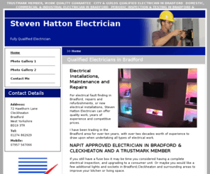 electricians-bradford.com: Qualified Electricians in Bradford : Steven Hatton Electrician
Our qualified electricians in Bradford undertake portable appliance testing and house rewires. We install electrical consumer units in Leeds.