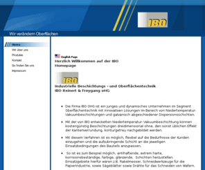 ibo-beschichtung.net: Wir verändern Oberflächen - Home
IBO - Wir verändern Oberflächen