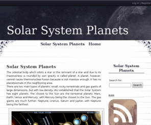 solarsystemplanets.net: Solar System Planets
A look at the Solar System planets, from the biggest to the smallest ones.