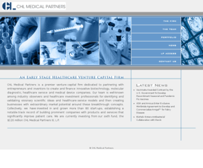 chlmedical.com: CHL Medical Partners :: An early stage healthcare venture capital firm.
CHL Medical Partners is an early stage healthcare venture capital firm.