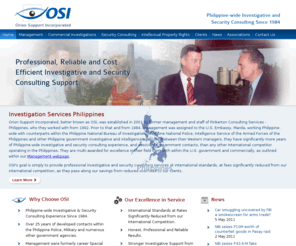 osi.com.ph: Investigation Services Philippines, Private Investigators Philippines
Orion Support Incorporated OSI provides Private Investigations and Commercial Security Consulting Services through Private Investigators and Detectives, as well as Private Security Consultants throughout the Philippines.