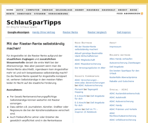 schlauspartipps.de: SchlauSparTipps — Ein Blog für Schlaue Sparer
Ein Blog für Schlaue Sparer. Täglich News und Artikel rund um die Themen Banking, Versicherung und Kredite.