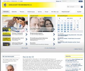 gi-ev.de: Startseite  - Gesellschaft für Informatik e.V.
Fachgesellschaft fuer Informatik