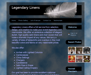 legendarylinens.com: Home - Legendary Linens
Wedding Decorations