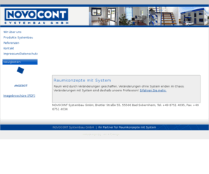 novocont.com: NOVOCONT Systembau GmbH - Raumkonzepte mit System - Container
NOVOCONT Systembau GmbH - Ihr Partner für Raumkonzepte mit System.