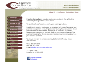 practiceconsultants.com: Practice Consultants
Practice Consultants - bringing clarity to optometric practices