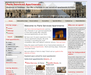 serviced-apartments-newyork.com: Paris Serviced Apartments | Apartments in Paris | Paris Apartments
For great Apartments in Paris with full hotel services, visit Paris Serviced Apartments. All apartments are located in central Paris.