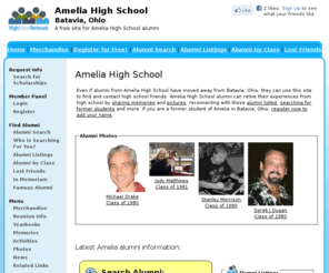 ameliahighschool.net: Amelia High School
Amelia High School is a high school website for Amelia alumni. Amelia High provides school news, reunion and graduation information, alumni listings and more for former students and faculty of Amelia HS in Batavia, Ohio