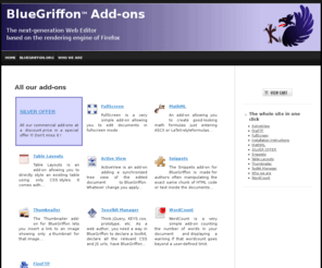 bluegriffon.com: BlueGriffon Add-ons
add-ons for BlueGriffon