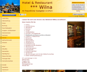 hotel-wilna.de: Hotel Wilna in Erfurt:Ihr freundliches Aktivhotel in Erfurt
Hotel Wilna in Erfurt. Ihr freundliches Aktivhotel im Herzen der Stadt Erfurt in Thüringen. Die Unterkunft für Ihren Urlaub in Erfurt und Umgebung.