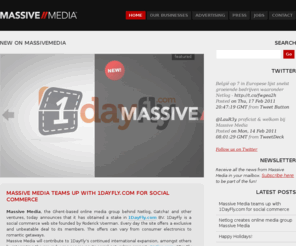 massive-media.info: Massive Media, the online media group that aims to bring people together in a fun, simple and efficient way.
Massive Media is the online media group that aims to bring people together in a fun, simple and efficient way. The company is based in Ghent and runs, among others, Netlog and Gatcha!.