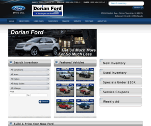 metrogratiot.com: New Ford & Used Cars for Clinton Township, Sterling Heights, Macomb, Warren, Royal Oak | Mike Dorian Ford
Visit Mike Dorian Ford for your new or used car purchase! Large selection, quality vehicles and low prices!