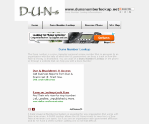 dunsnumberlookup.net: Duns Number Lookup - Find Duns Number Here
Welcome to duns number lookup site. You can avail of a Duns Number Lookup on the phone or through a website that can help you with a Duns Number.