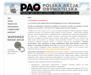 polskaakcjaobywatelska.pl: Polska Akcja Obywatelska
PAO - stop GMO, wolność naturalnego wyboru,