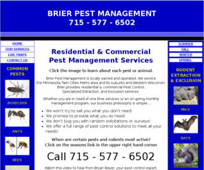 scottmcarter.com: Home - Brier Pest Management
commercial and residential pest control management minnesota and wisconsin