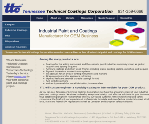 tntechcoatings.net: Tennessee Technical Coatings
Tennessee Technical Coatings Corporation manufactures a diverse line of industrial paint and coatings for OEM business.