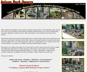 avison.com: Avison Rock Quarry
Avison's Oregon Rock Products - Creating Landscape & Masonry Excellence