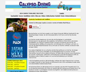 calypso-diving.com: Tauchen Koh Samui Schnorcheln Samui, Koh Tao, Thailand deutsches Tauchcenter Calypso Diving
Tauchen und schnorcheln Koh Samui, Tao, Thailand mit dem deutschen PADI Tauchcenter, Tauchschule, Sail Rock, PADI Tauchkurse, Tauchtouren Samui, Schnorcheltour.