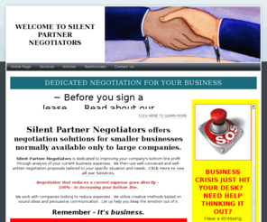 silentpartnernegotiator.com: Silent Partner Negotiators
Specializing in Small Business Negotiation Consultation