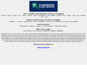 silocleaning.biz: Silo Cleaning, Build-up and Blockage Clearing, Rock Excavation :: CARDOX
We are the original the manufacturer of the CARDOX System. Providing solutions for material build-up, clogging and rock breaking, in virtually any material manufacturing, processing and civil industry.