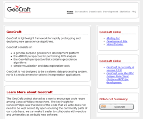 geocraft.org: GeoCraft - Geoscience Software Framework.
geoscience software framework