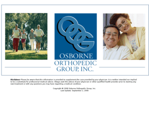 osborneorthopedics.com: Osborne Orthopedic Group, Inc.
Backed by extensive training and experience with the latest techniques and materials, Dr. Tommy Osborne delivers the orthopedic care you need. Services include: General Orthopedics, Pediatric Orthopedics, Sports-Related Injuries, Trauma-Related Injuries, Knee, Hip, Shoulder, Elbow, Foot, and Ankle Injuries,and Hand Disorders, including Carpal Tunnel Syndrome. 