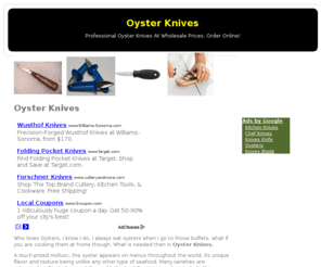 oysterknives.net: Oyster Knives
Professional Oyster Knives At Wholesale Prices. Order Online!