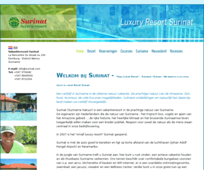 surinat.com: Suriname : Welkom bij   Surinat - small luxury resort
Suriname : Welkom bij   Surinat - small luxury resort