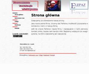 elepaz.com: ELEPAZ - nowoczense instalacje elektryczne
nowoczesne instalacje elektryczne przemysłowe oraz w budownictwie mieszkaniowym