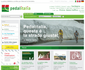 pedalitalia.it: Bicicletta Friuli Venezia Giulia Lombardia Toscana | Itinerari Bicicletta
Itinerari in bicicletta in Toscana, Veneto, Umbria, Lombardia, Friuli Venezia Giulia, Liguria e Sardegna? Pedalitalia, pubblicazioni online per bici da cosa, slow e moutain bike