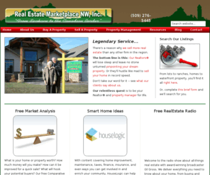 realestatemarketplc.com: Real Estate Marketplace Northwest, Inc.
Full Service Real Estate Brokerage Serving The Inland Northwest From Spokane To The Canadian Border Including Deer Park, Chewelah, Colville, Loon Lake