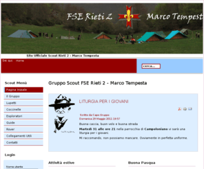 scoutrieti.it: Gruppo Scout FSE Rieti 2 - Marco Tempesta
Sito ufficiale FSE Rieti 2 Marco Tempesta