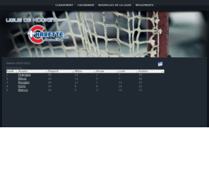 liguecharette.com: Saison 2010-2011
Site web de la ligue de garage Charette, horaire et statistiques