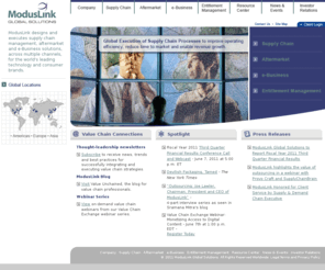 ocs.com: Leader in Value Chain Management-ModusLink Global Solutions
Leader in Value Chain Management-ModusLink Global Solutions