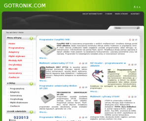 gotronik.com: Witaj na Gotronik.com
Gotronik - największa w polsce oferta programatorów, adapterów, oscyloskopów. Programatory Wellon, Willem, Xprog. Najniższe ceny, fachowa pomoc. Gwarancja jakości.