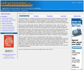 refractometer.pl: Refractometers and refractometry
Application of refractometers and refractometry in chemistry