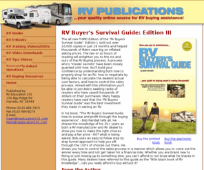 rvpublications.com: RV Publications | RV Buyer's Survival Guide
RV Buyer's Guide buying purchasing advice rv fifth wheel motor home camper popup folding camping trailer slide in truck camper