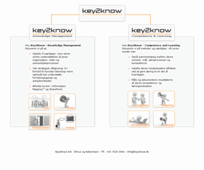 key2know.com: sider - Forsiden
