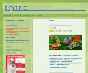 rotec-it.com: Messgeräte wie Fluke Scopemeter und Multimeter. Lichttechnik wie Wärmebildkameras
Fluke Scopemeter ROTEC | Wir führen Lichttechnik wie Wärmebildkameras und Messgeräte wie Multimeter. Unsere VDE Prüfgeräte und Wärmebildkamera aus eigener Herstellung. Unser Messgerä als elektronische Vorschaltgeräte wie Electronic Ballasts, Zündgeräte und Igniter. Lanmeter, Meter, Multimeters