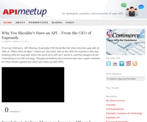 apimeetup.com: API Meetup — for developers, providers, and consumers of open APIs
for developers, providers, and consumers of open APIs
