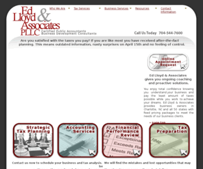 elcpa.com: Charlotte CPA•Accounting Firm•Business Consultants—Ed Lloyd&Associates - Charlotte, NC
Charlotte, NC based Ed Lloyd & Associates, is an established CPA firm that provides accounting, tax planning, tax reduction, tax preparation, business consulting and related services to clients throughout the Carolinas and the US.
