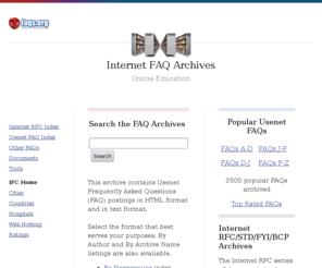 faqs.org: Internet FAQ Archives - Online Education - faqs.org
