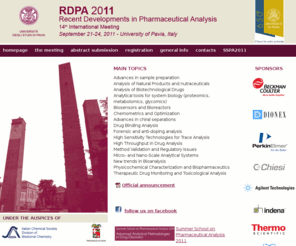 rdpa2011.com: RDPA 2011 - Recent developments in pharmaceutical analysis
