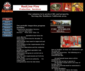 redlinefp.net: Home Redlinefireprotection services
We provide inspections, testing, service, 
maintenance, repairs, and certifications for fire sprinkler systems.