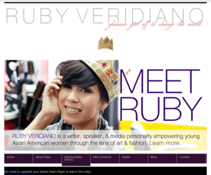 rubyisill.com: Ruby Veridiano
Glamour Girl Off to Change the World.