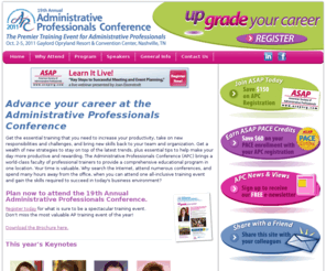 apcevent.com: Administrative Professionals Conference 2011
