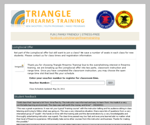 showchoirsound.com: Triangle Firearms Training - For New Shooters Young and Old - Located in the heart of Raleigh, Durham and Chapel Hill
Traingle Firearms Training specializes in providing NRA Basic Firearms Courses to new shooters, individual/group youth programs, and families. These courses teach firearm safety principals and help develop the knowledge, skills, and attitude to successfully pursue the many options in shooting sports.