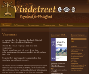 vindetreet.com: Vindetreet
Vindetreet sogeskrift for Vindafjord