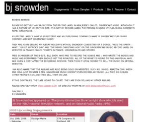 bjsnowdenmusic.com: BJ Snowden - Official Web Site
